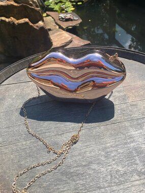 Acrillic Rose Gold Crossbody Purse